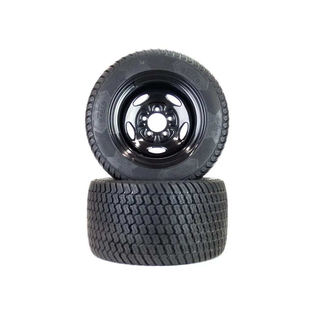 (2) Flat Free Turf Tire Assemblies 24×12.00-12 Compatible With Country Clipper Charger 52″ 60″ ZTR