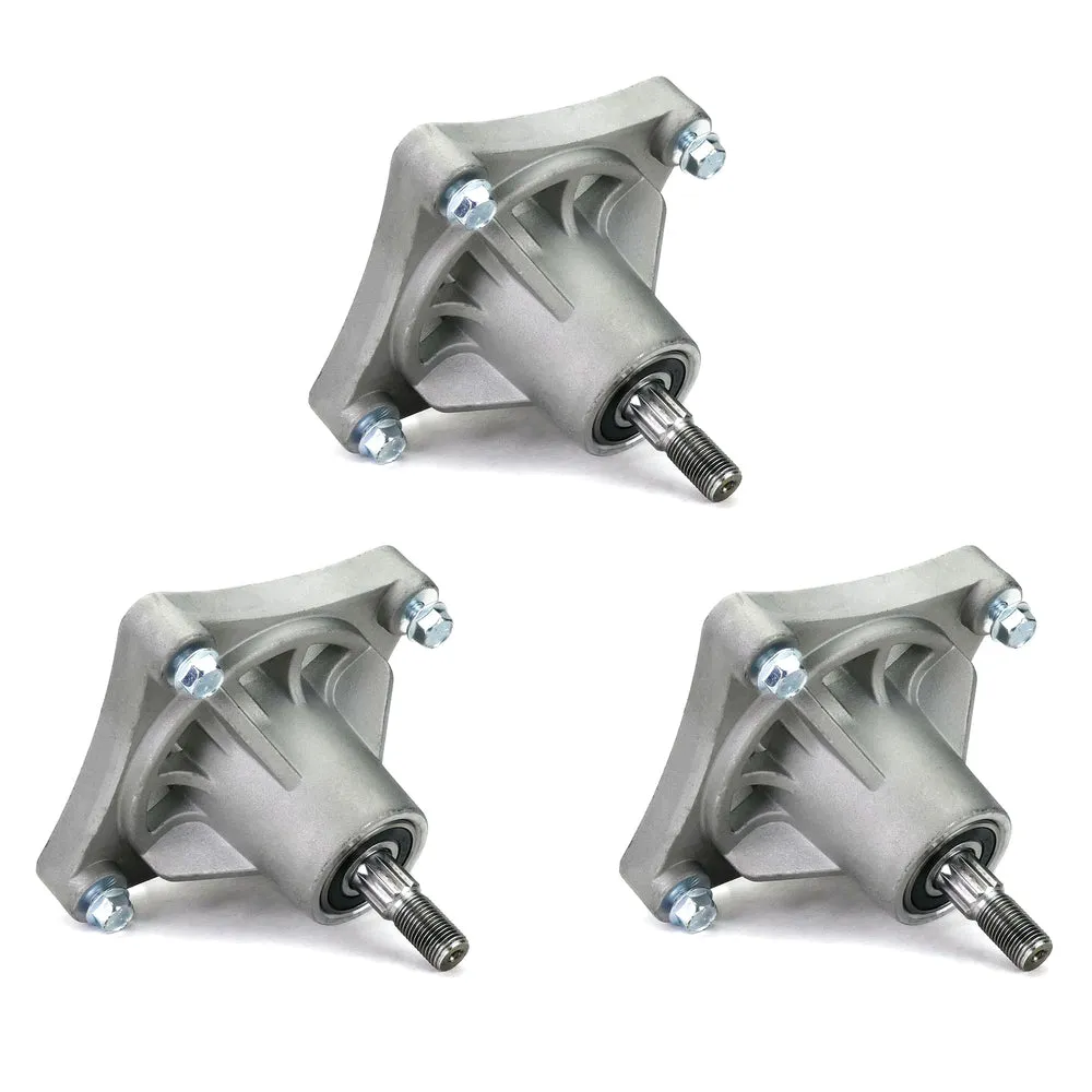 (3) Spindle Assemblies for Hustler 34″ to 52″ 931741 931881 931899 931998US 932004US 604214